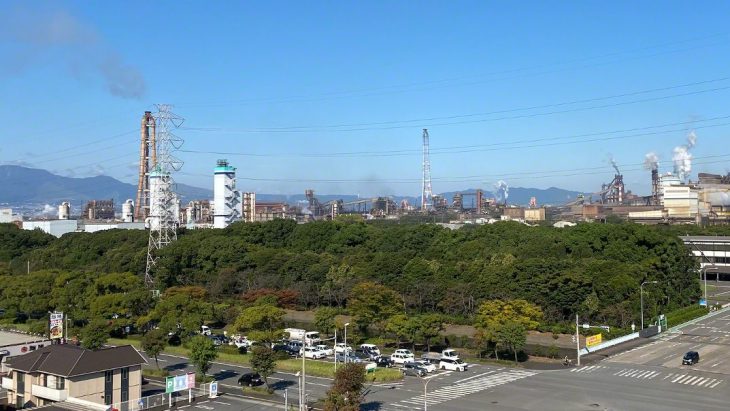 1972年に新日本製鉄（現・日本製鉄）大分製鉄所の工場緑化