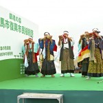 開会の合図。ほら貝鳴らし。 南相馬市鎮魂復興市民植樹祭2013