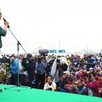 細川護煕理事長(元首相)ご挨拶 南相馬市鎮魂復興市民植樹祭2013